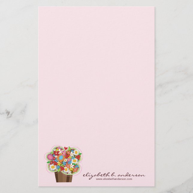 Papeterie Fleurs de printemps de Cupcake sucré Whimsical Flo (Devant)