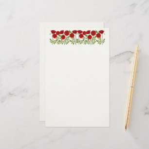 Papeterie Fleurs d'été joyeuses floraison de pavot