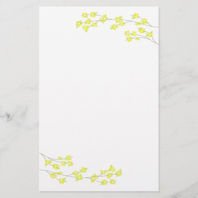Papeterie Fleurs jaunes (Devant)