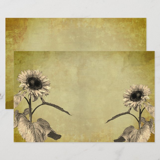 Papeterie Fleurs vintages (Devant / Derrière)