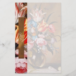 Papeterie Fleurs vintages dans un vase | Papier à lettres mo