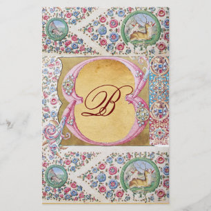PAPETERIE FLORAL ÉLÉGANT, ANGES, ROSES ROSES ROSES, MONOGRAM