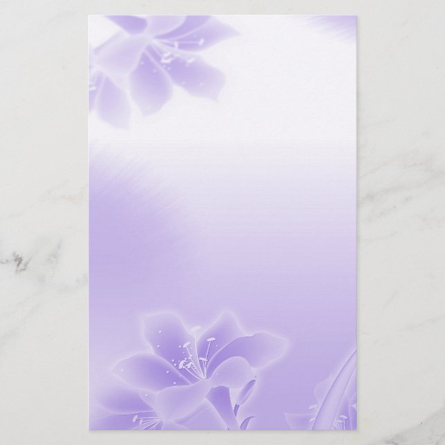 Papeterie Floral mauve (Devant)