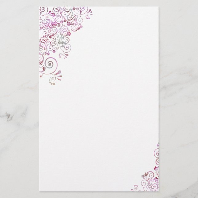 Papeterie Floral rose (Devant)