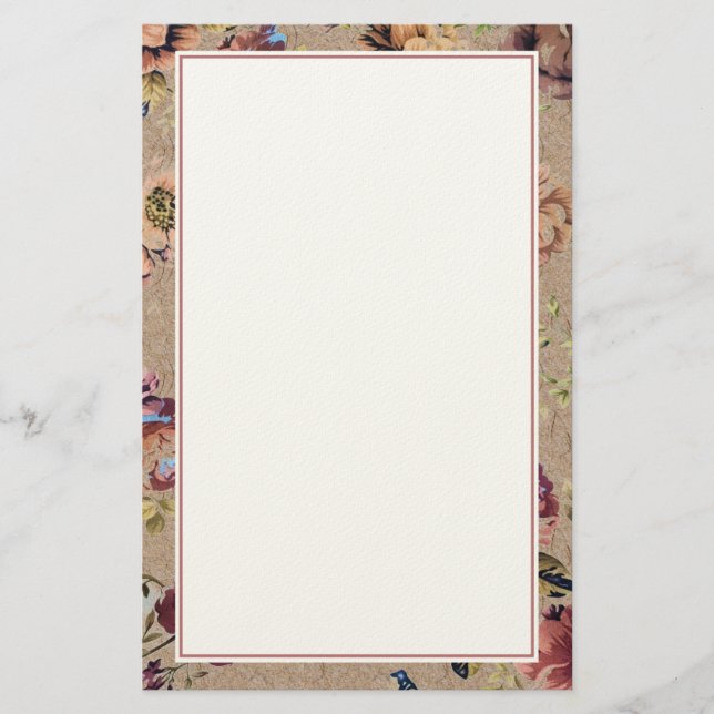 Papeterie Floral rustique vintage (Devant)