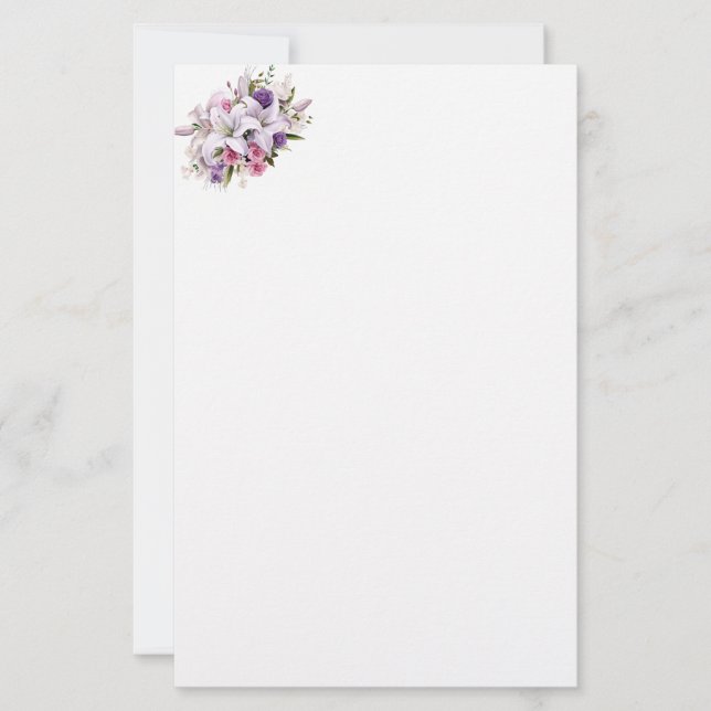 Papeterie Floral Stationery Paper (Devant)