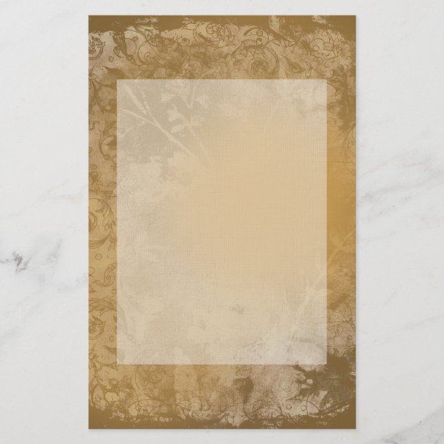 Papeterie florale Brown Grunge (Devant)