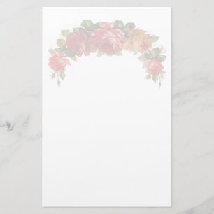 Papeterie florale vintage sur le papier Recyclé