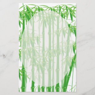 Papeterie Flore de bambou vert stationnaire