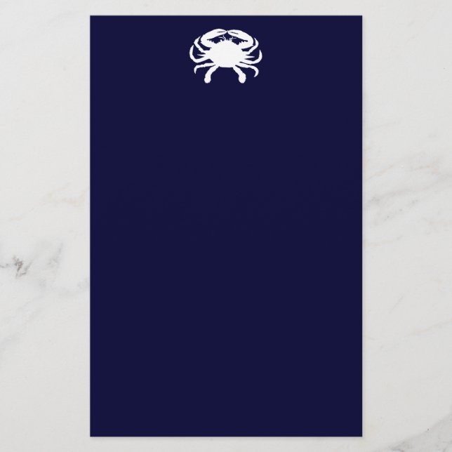 Papeterie Forme de crabe bleu et blanc (Devant)