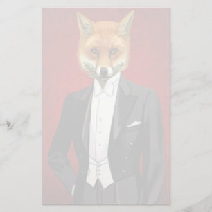 Papeterie Fox En Costume De Soirée, Portrait