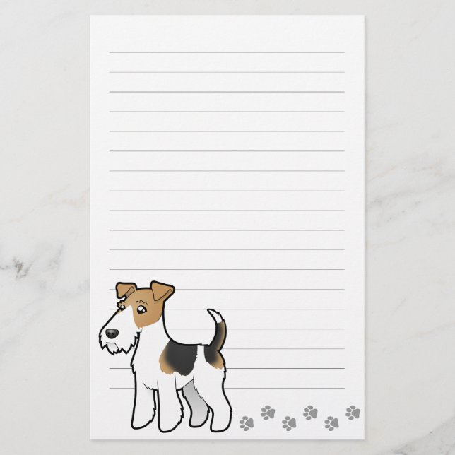 Papeterie Fox Terrier de fil de bande dessinée (Devant)