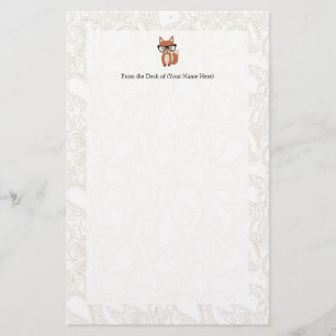 Papeterie Fox w/Glasses de bébé de hippie