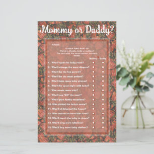 Papeterie Fraises Guess Who (maman ou papa) Game Card