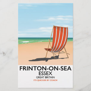 Papeterie Frinton-on-Sea, Essex, poster en bord de mer.