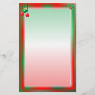 Papeterie Frontière rouge/verte de Noël