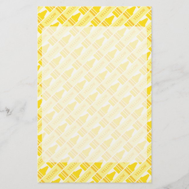 Papeterie Fun Yellow Crayon Motif (Devant)