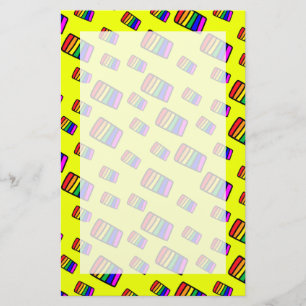 Papeterie Funky Neon Rainbow Block Motif