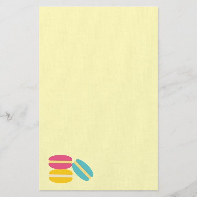 Papeterie Gâteaux colorés de macaron français (Devant)