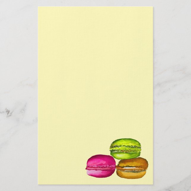 Papeterie Gâteaux colorés de macaron français (Devant)