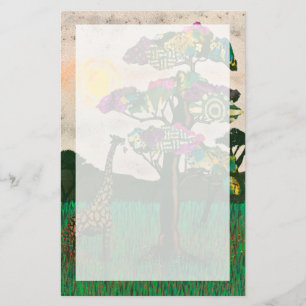 Papeterie Girafe sur les avions d'Afrique