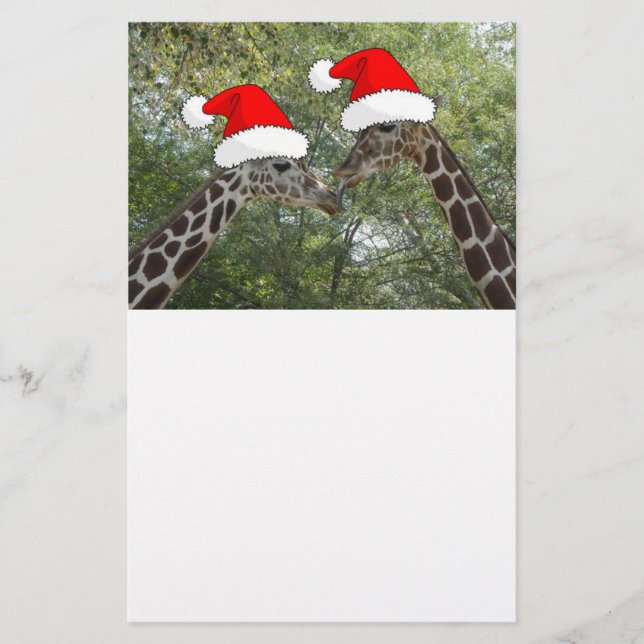 Papeterie Giraffes de Noël (Devant)