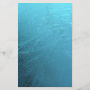 Papeterie Glaces Water Ice Blue Frost Chic Winter métallc