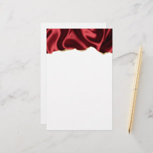Papeterie Glam rouge foncé Satin foncé Design abstrait