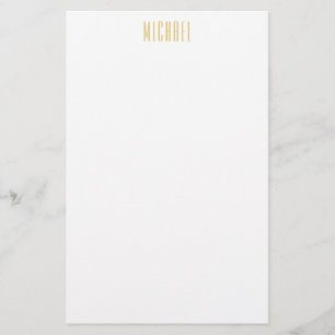 Papeterie Gold Color Professional Nom minimaliste tendance