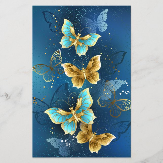 Papeterie Golden butterflies (Devant)
