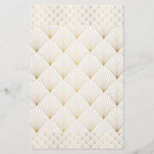 Papeterie Golden, or, élégant, vintage, gentle, art Deco Pat