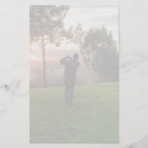 Papeterie Golfeur de lever de soleil