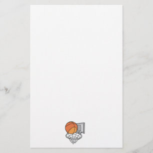 Papeterie graphisme vectoriel de basketball et filet