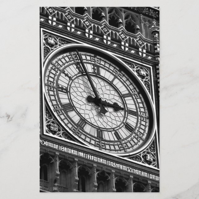 Papeterie Gros plan Tour horloge Big Ben Voyage Europe (Devant)