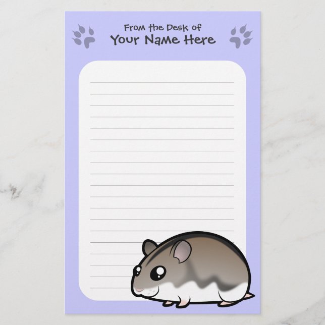 Papeterie Hamster nain de bande dessinée (Devant)