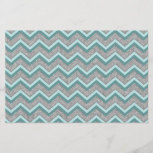 Papeterie Huile d'argent et ZigZag Turquoise