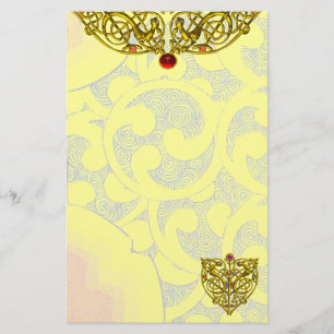 Papeterie HYPER VALENTINE Gold Céltic Knots Jaunes Fissures