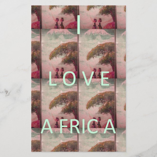 Papeterie I Love Africa - Motif du paysage culturel (Devant)