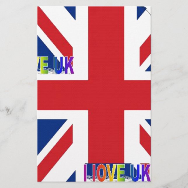 Papeterie I Love UK Art Print (Devant)