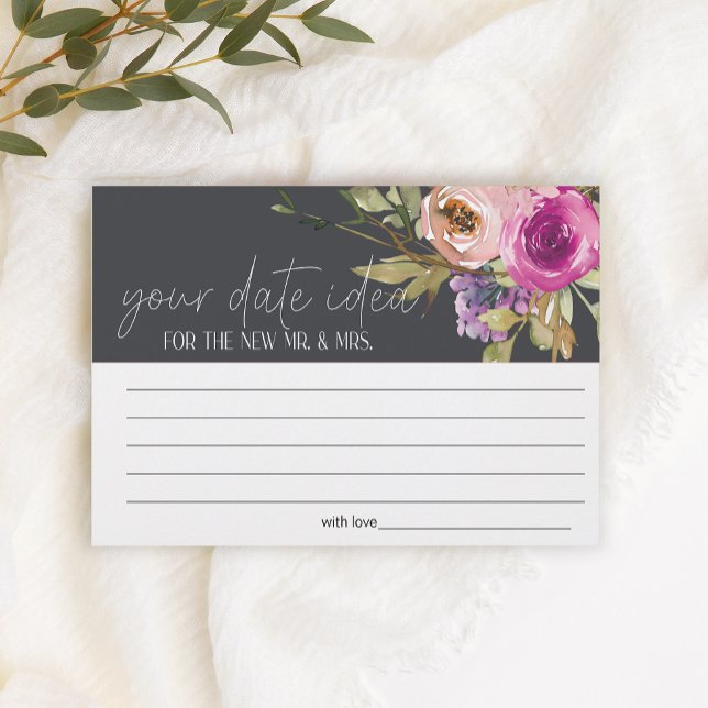 Papeterie Idée de soirée de date rose poussiéreuse et violet (Créateur téléchargé)