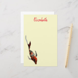 Papeterie Illustration de poisson koi aquarelle
