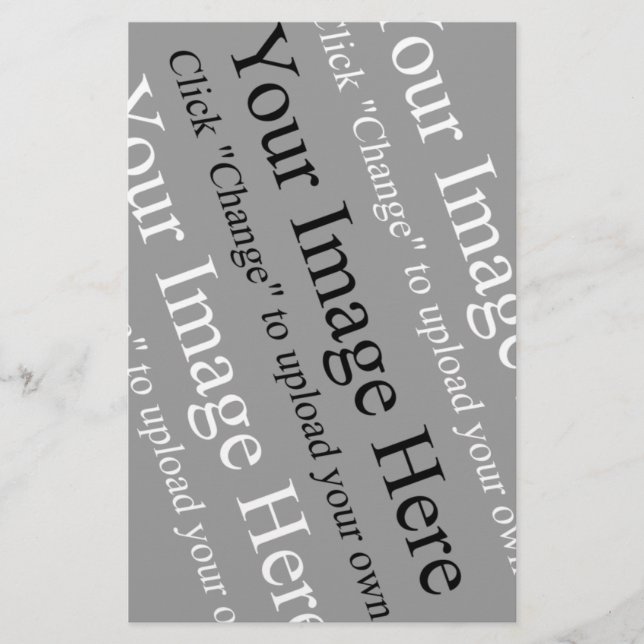 Papeterie Image personnalisée et Modèle de texte pour papier (Devant)