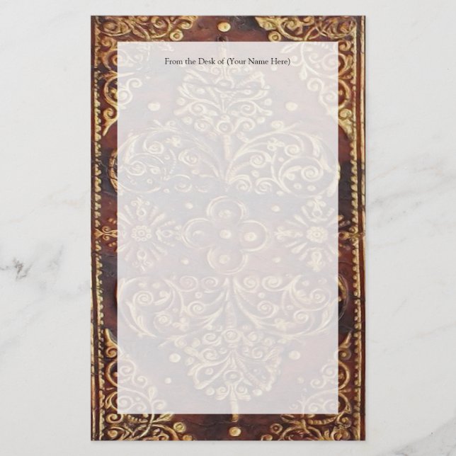 Papeterie Image vintage du livre d'antiquités (Devant)