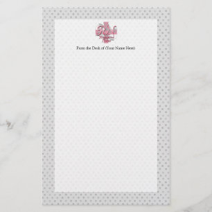 Papeterie Infirmier autorisé, remous roses de croix