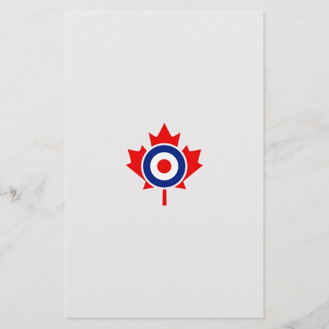 Papeterie Insigne de morue de la feuille d'érable canadienne (Devant)