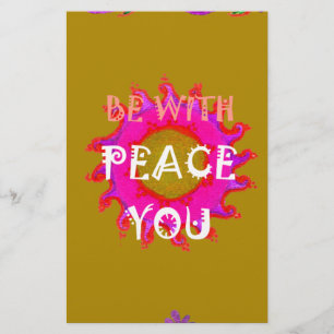 Papeterie Inspiration "Peace Be With You" Vector Design