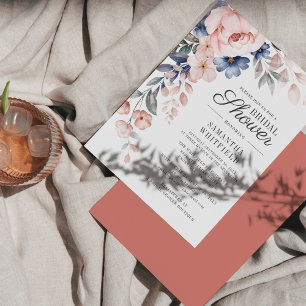 Papeterie Invitation à la douche nuptiale rose budget