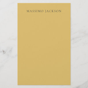 Papeterie Jaune laiton minimaliste esthétique moderne simple