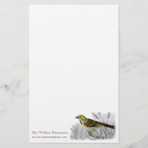 Papeterie jaune masculine élégante d'Audubon