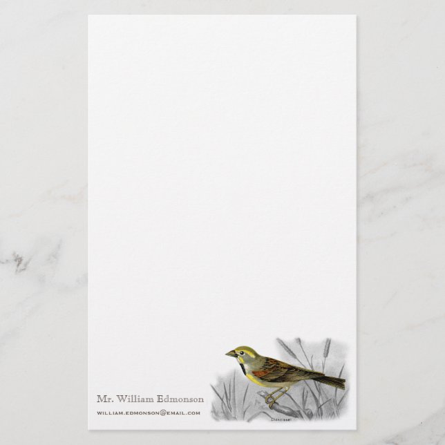 Papeterie jaune masculine élégante d'Audubon (Devant)